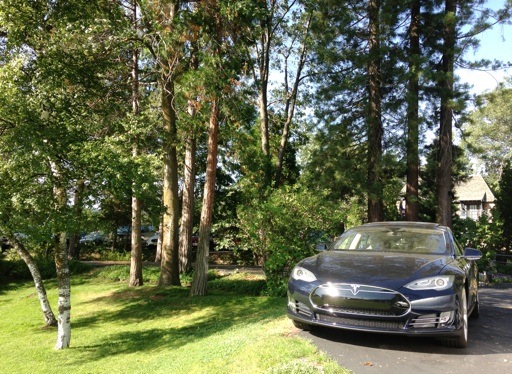 Tesla Model S at Lake Arrowhead