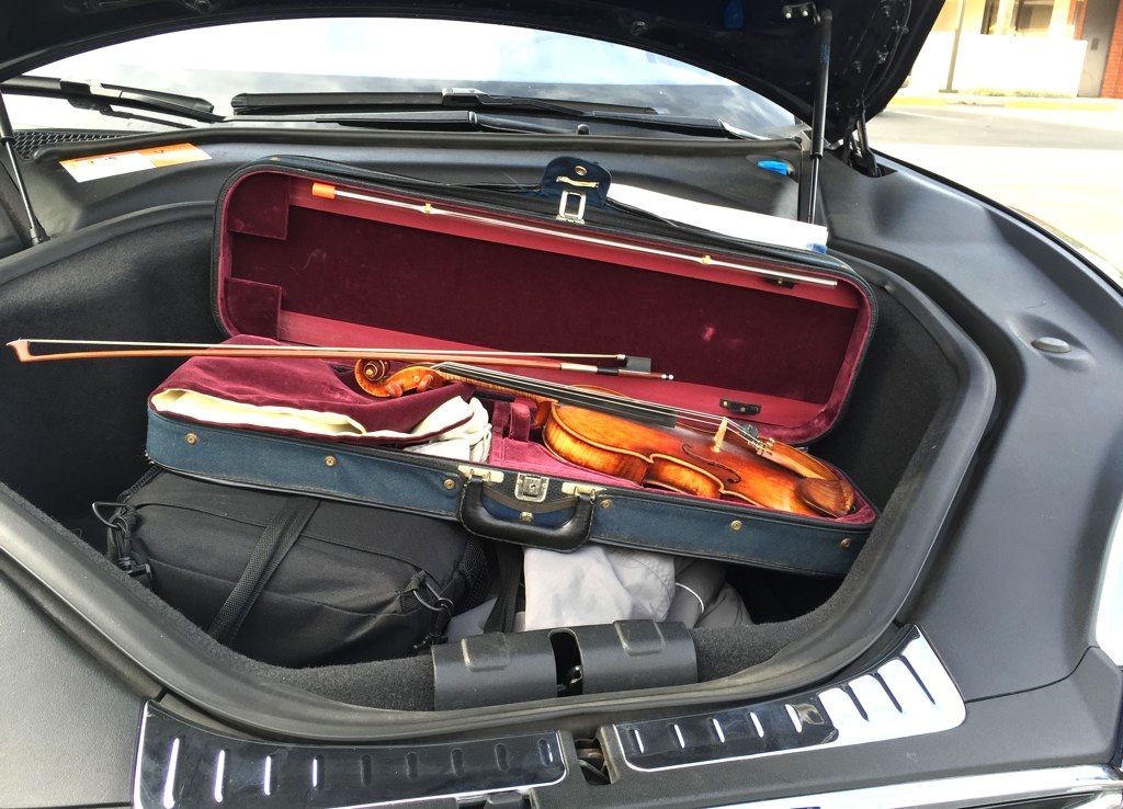 Violin in the front trunk