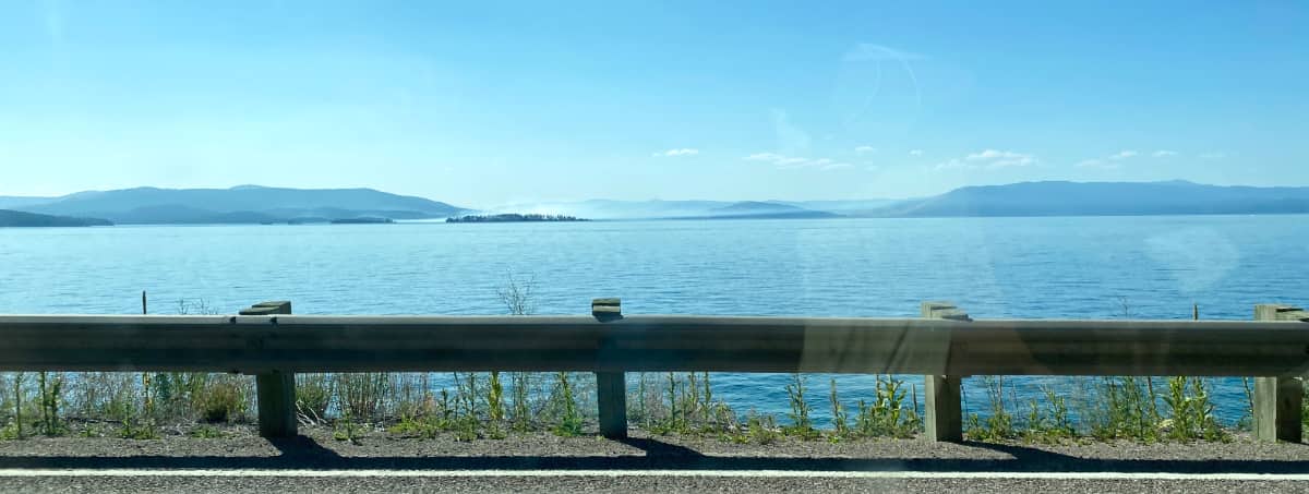 Fire on Horse Island in Flathead Lake